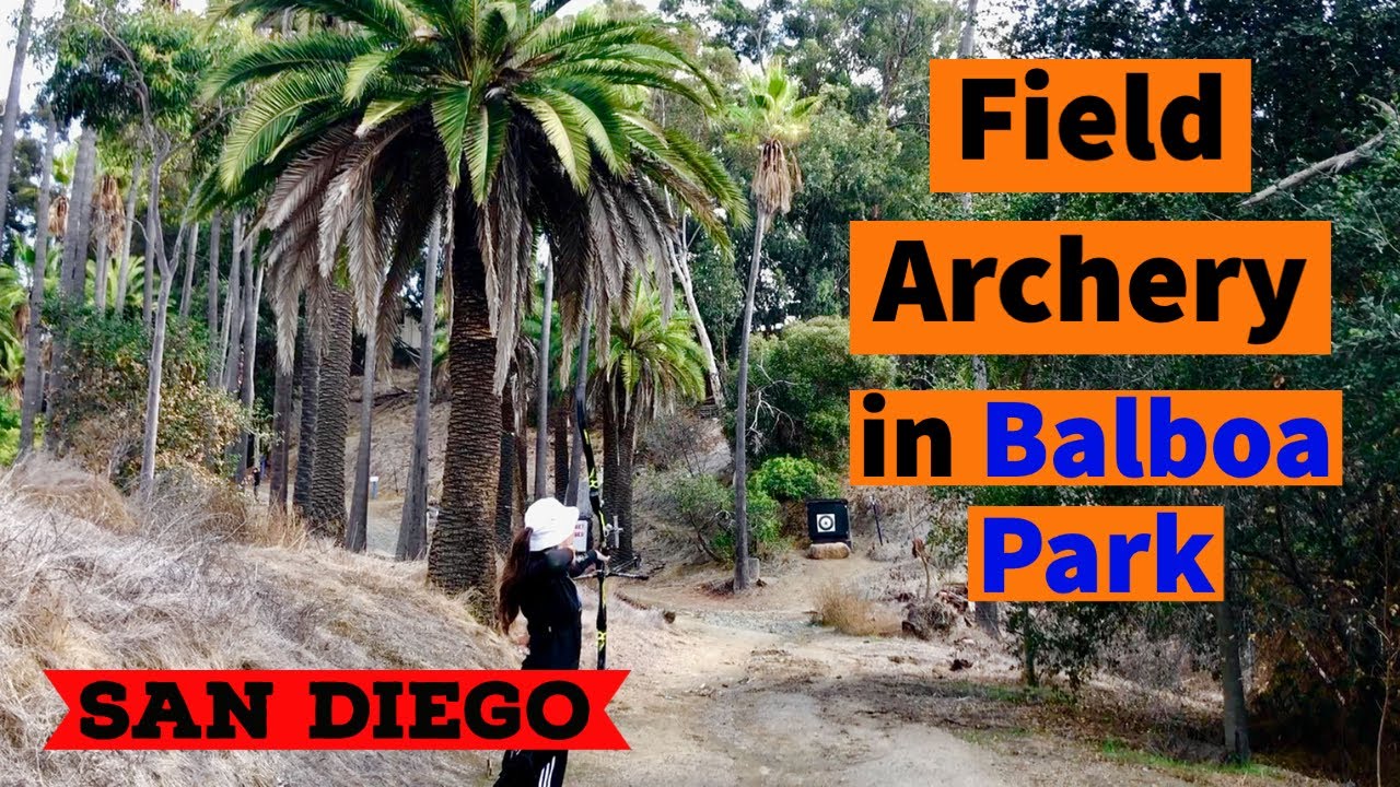 Field Archery Range in Balboa Park, San Diego, California (양궁 연습 발보아 공원 샌디에고 캘리포니아)