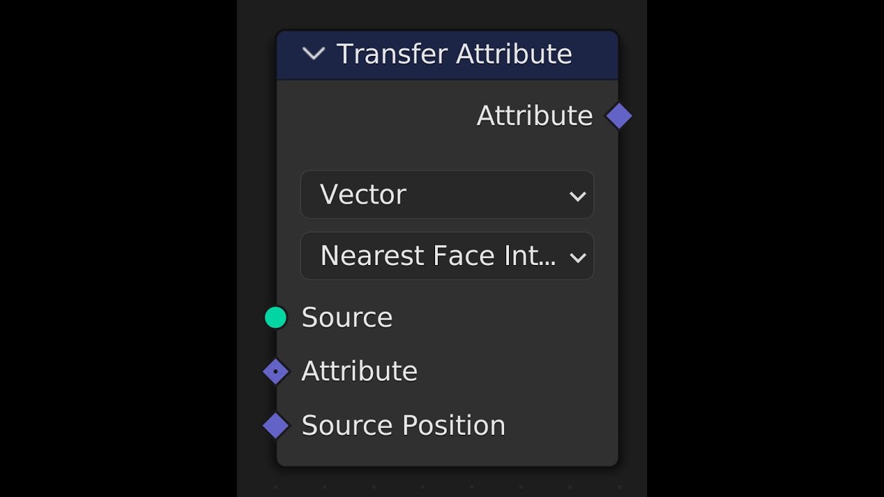 Transfer Attribute very Basic (Geometry nodes, Blender)