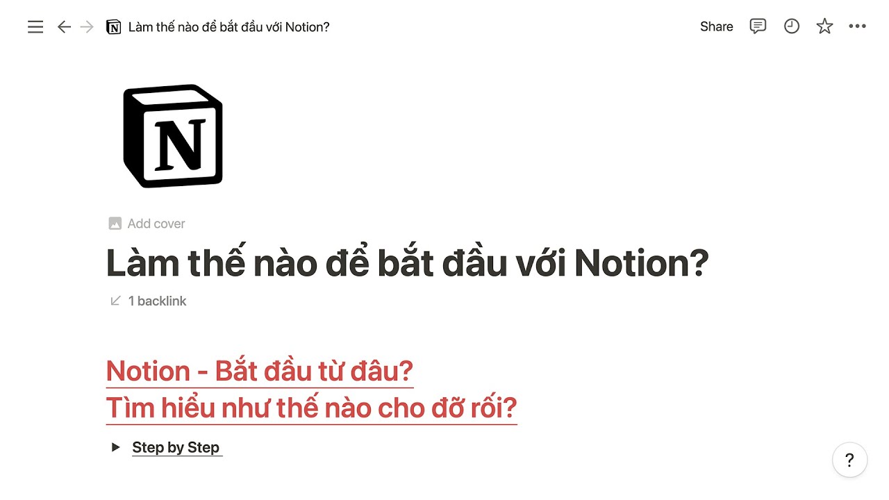 Làm thế nào để bắt đầu với Notion? Series Notion cho người mới bắt đầu - Freelanceman