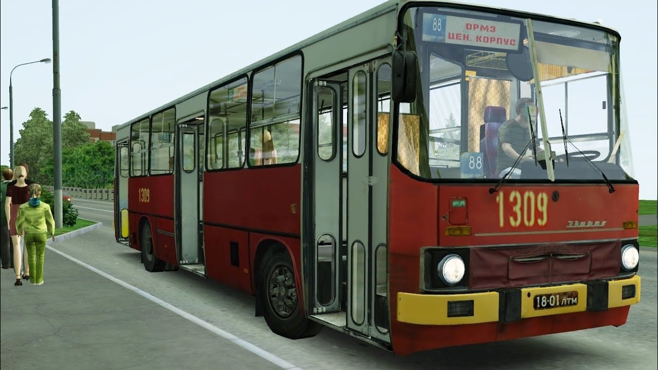 Ikarus 260.04 на маршруте в Новосибирске Omsi 2