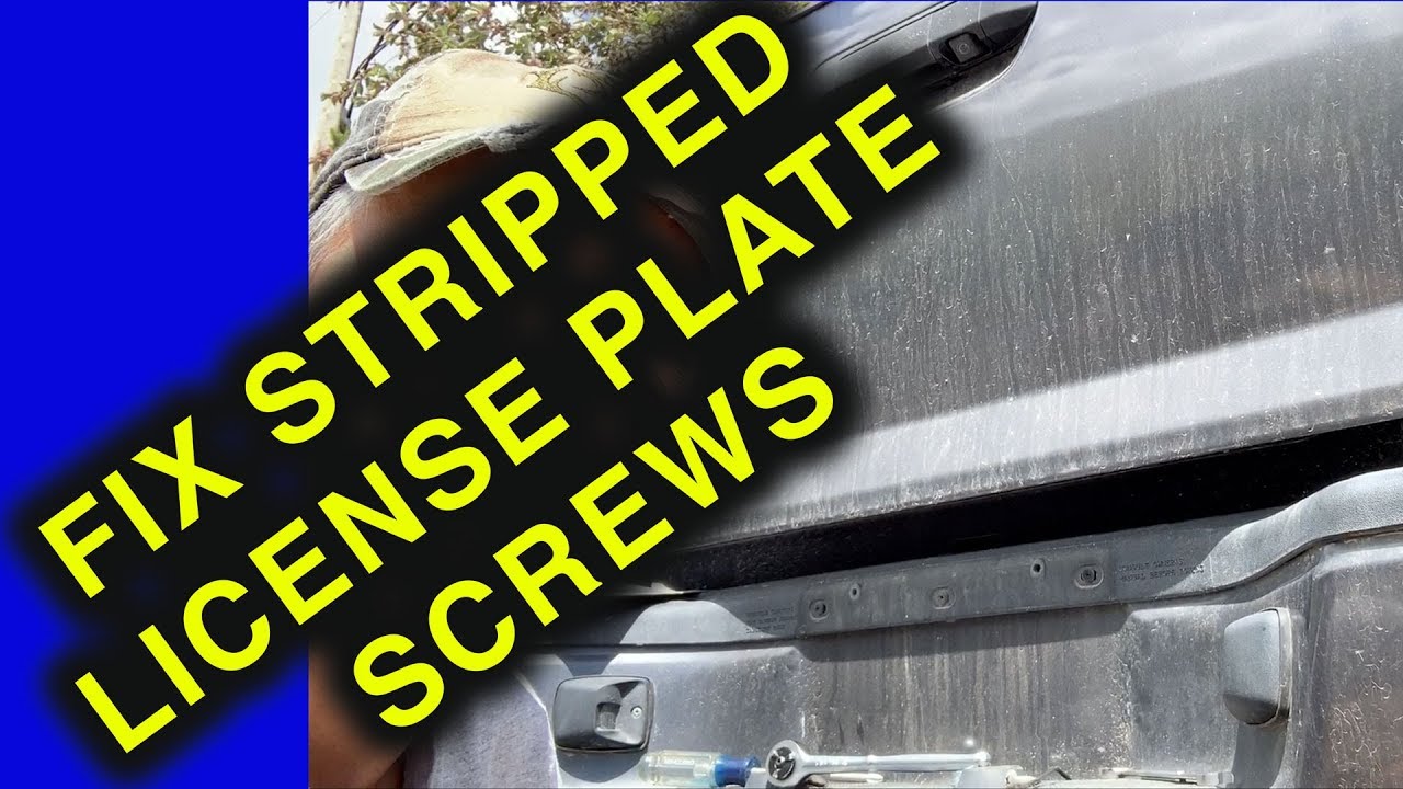 How to Repair Stripped Rear License Plate Screws Toyota Tacoma