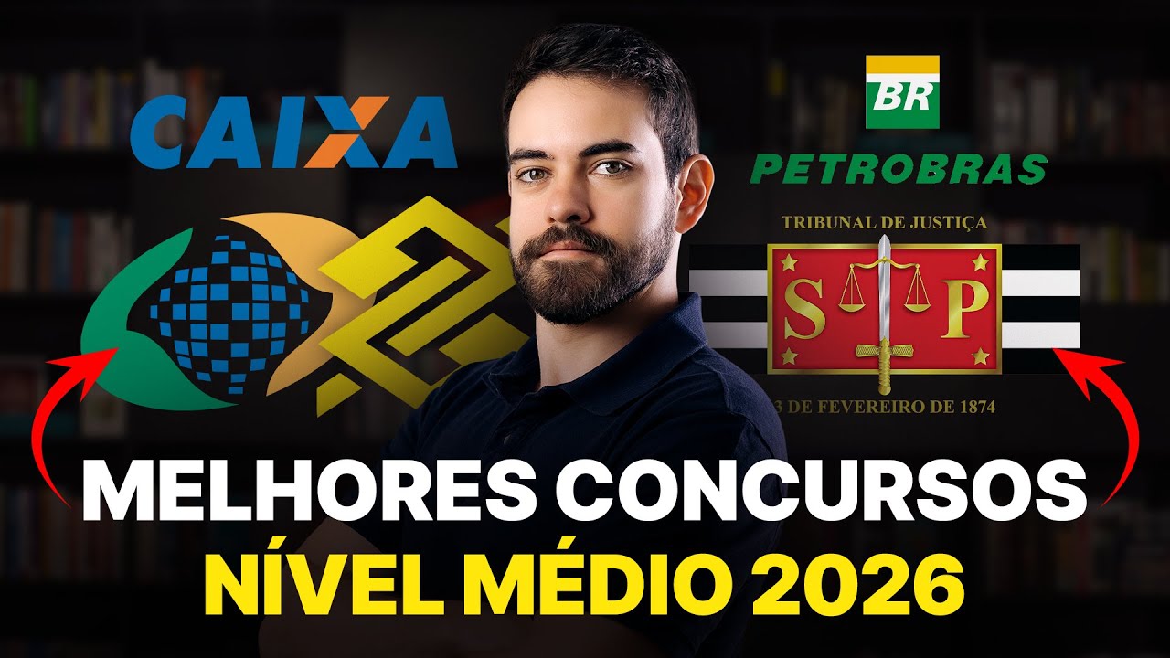 MELHORES CONCURSOS P&Uacute;BLICOS DE N&Iacute;VEL M&Eacute;DIO EM 2026 [Atualizado para iniciantes]