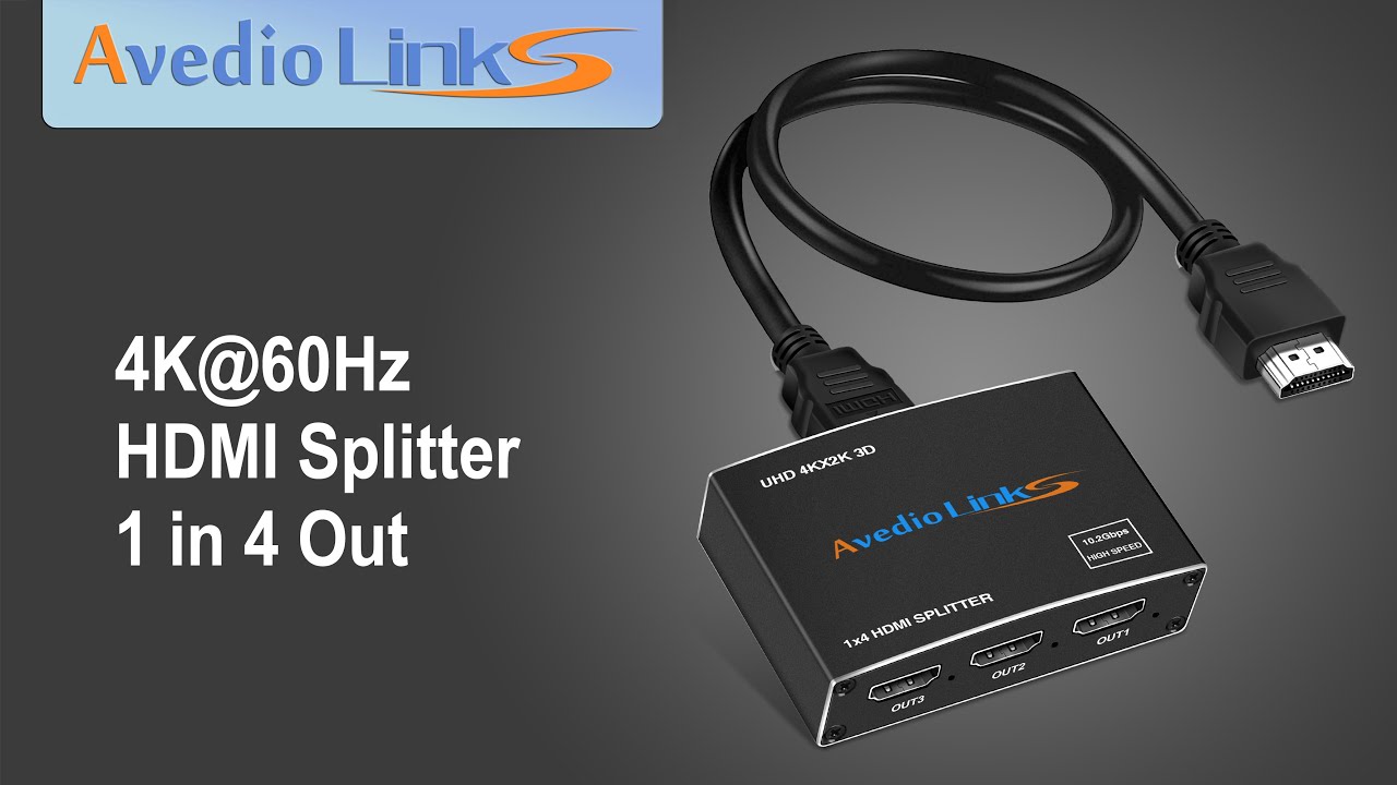 Avedio links│4K@60Hz HDMI Splitter 1 in 4 Out