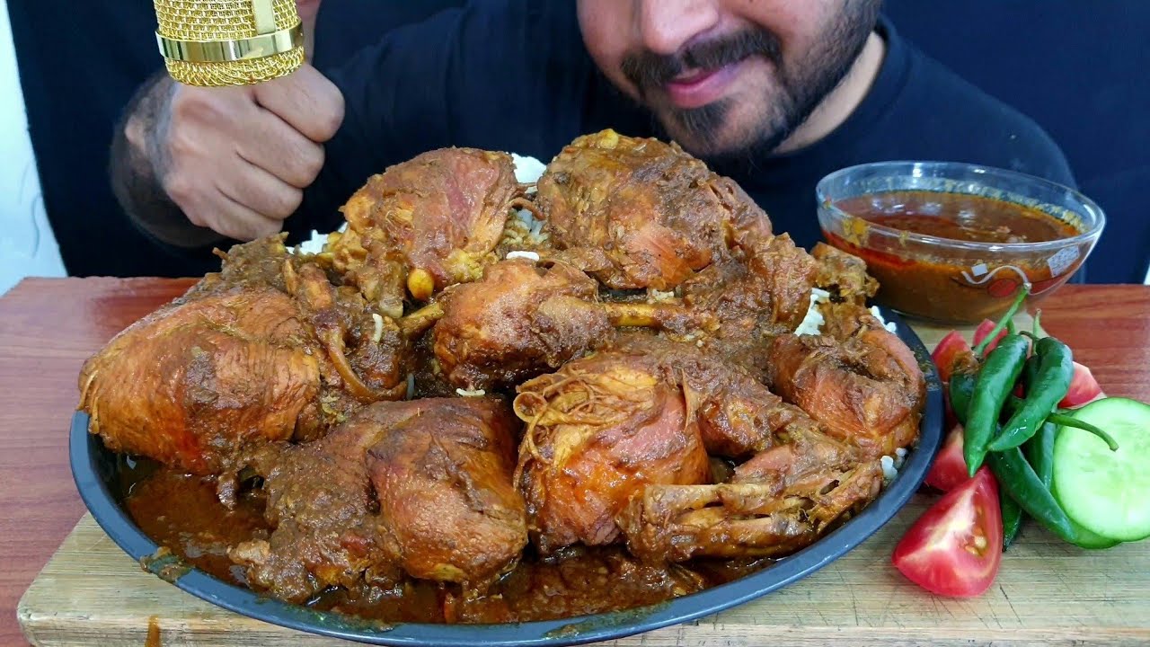 ASMR SPICY CHICKEN CURRY + RICE + CHILLI + SPICY EGG OMLAIT || REAL MUKBANG(NO TALKING)