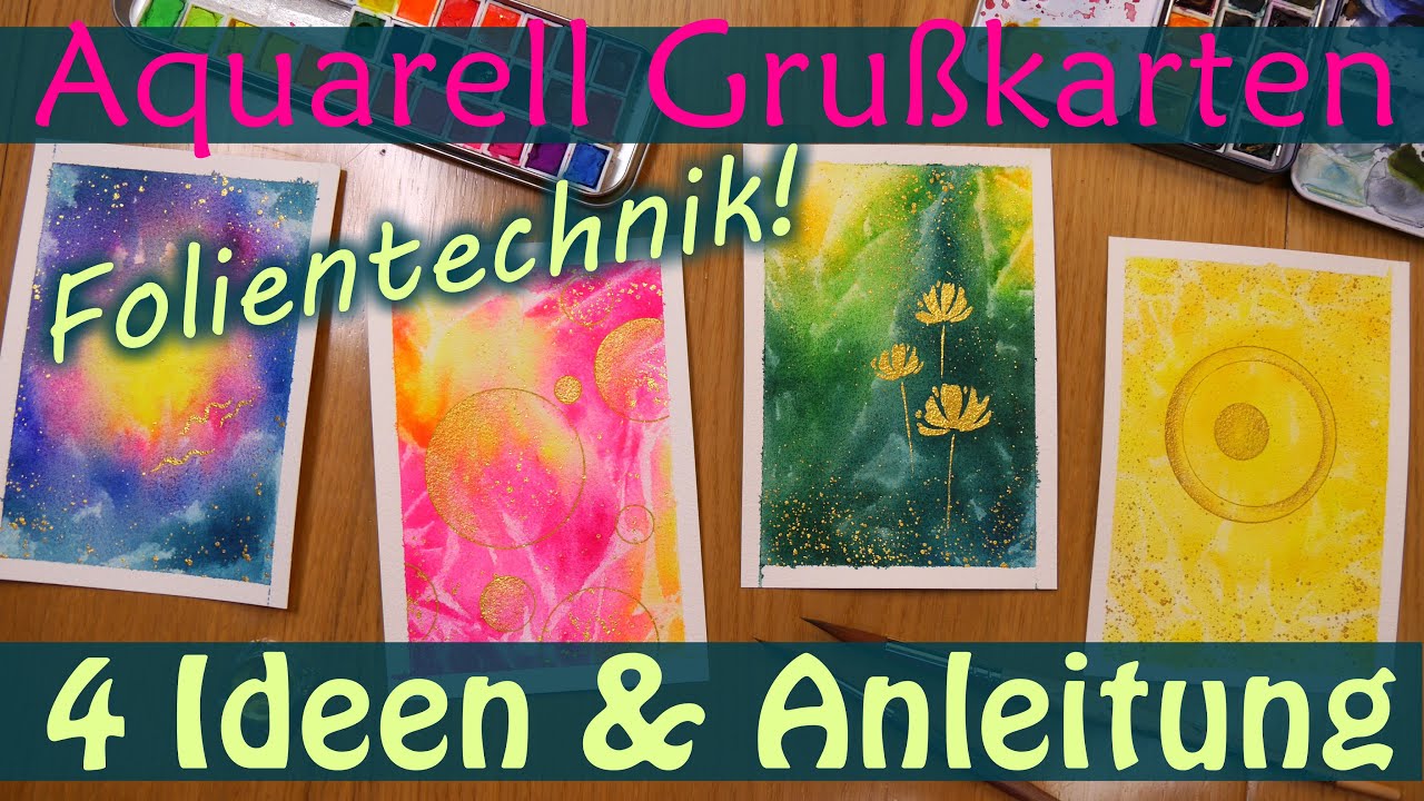 Grußkarten malen mit Aquarell 