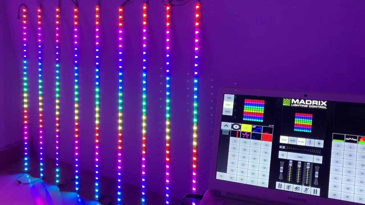 Madrix 5.1 software controller SPI LED pixel rigid bar WS2811 IC artnet box Nebula