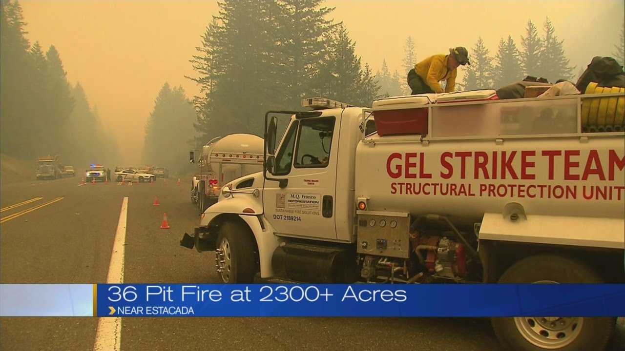 36 Pit Fire 2,300 acres and growing, Hwy 224 closed