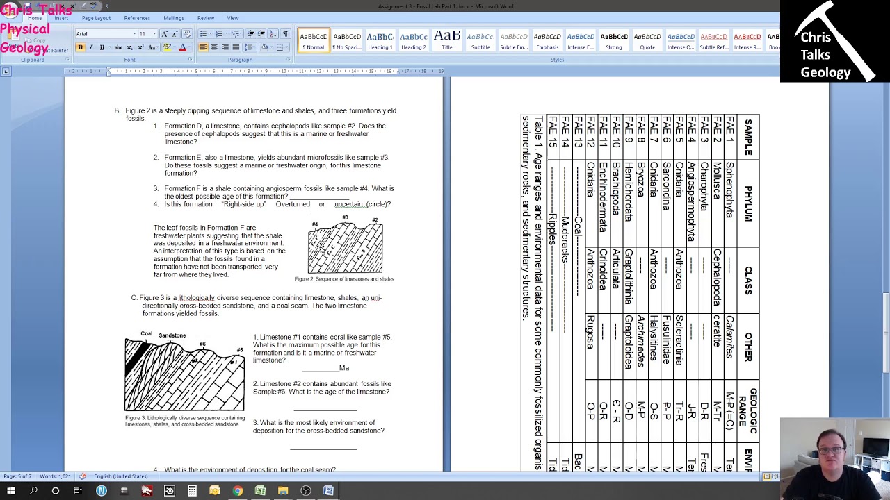 Assignment 3 - Index Fossils