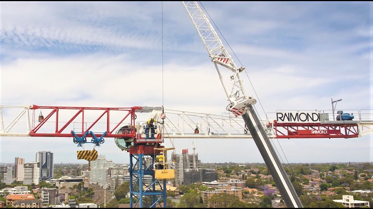 Strictly Cranes dismantles Raimondi MRT294 topless tower crane in Australia