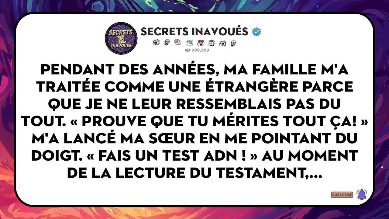 Ma Sœur A Exigé Un Test Adn Pour Me Priver De L'héritage. Le Résultat L'a Rendue Blême.