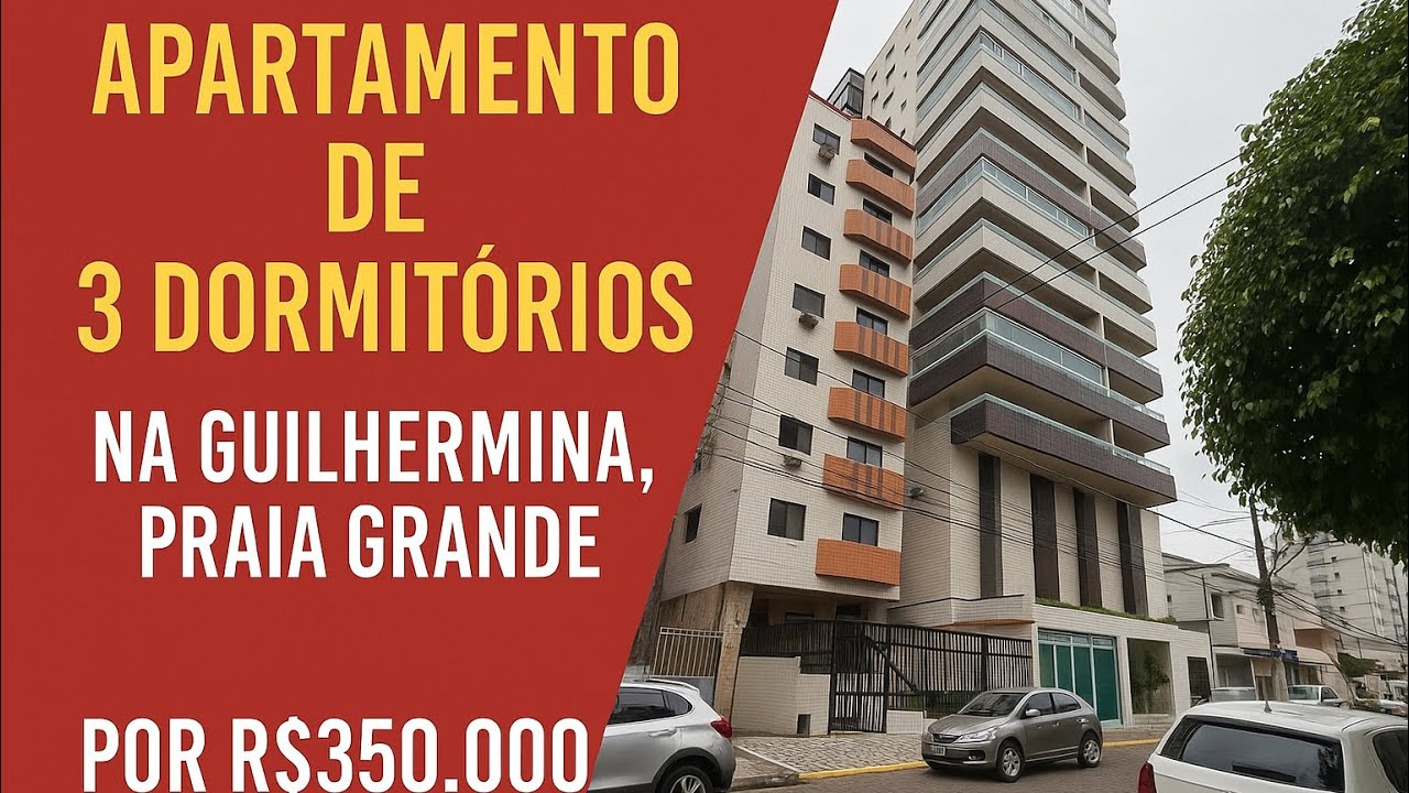 R$350.000 Guilhermina, Praia Grande | Oportunidade | 3 Dormitórios | 400 Metros do Mar 