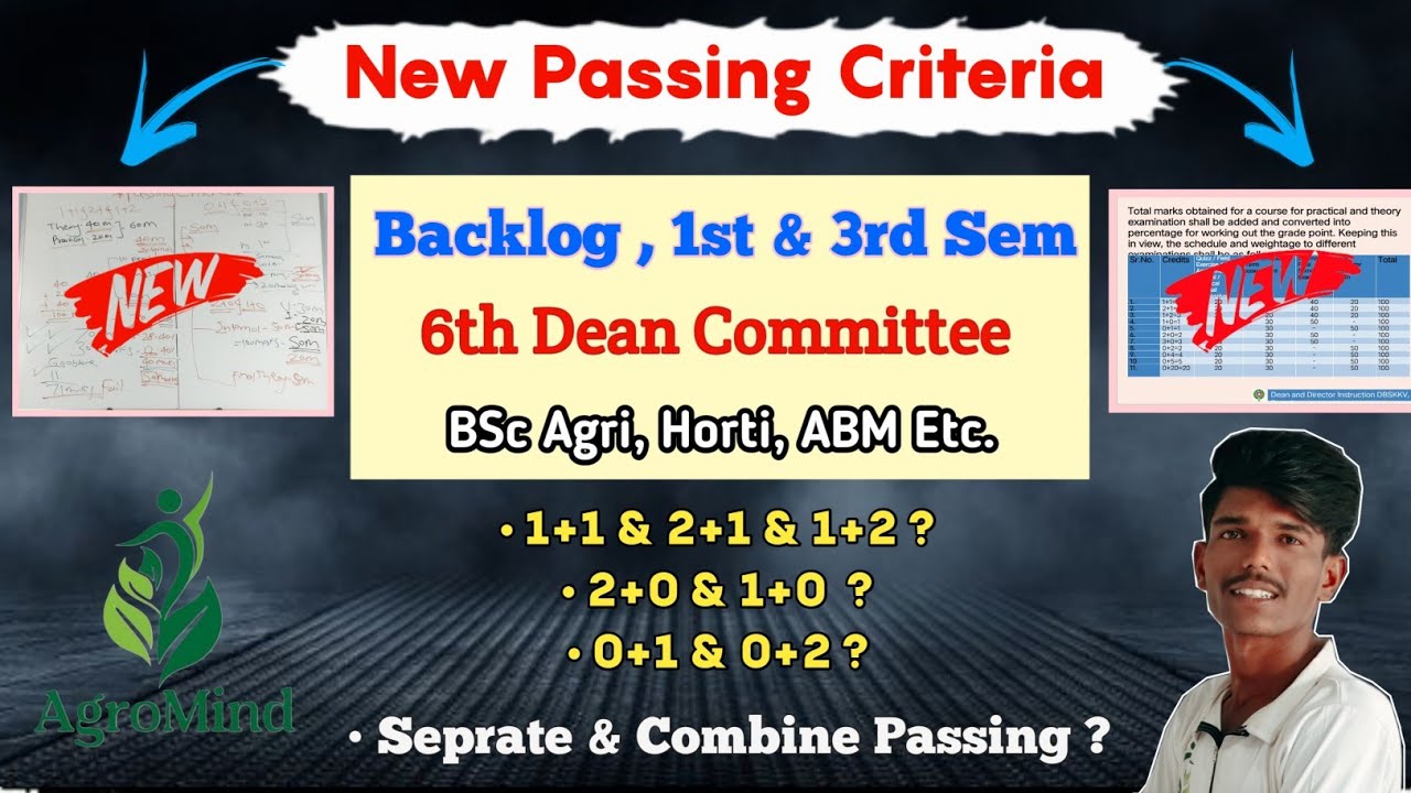 Bsc Agri New Passing Criteria as per 6th Dean Committee | AgroMind