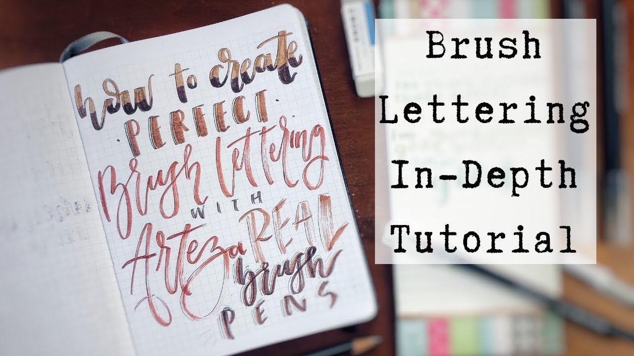 Arteza Real Brush Pens | Review, Tutorial | How To Get Perfect Brush Lettering
