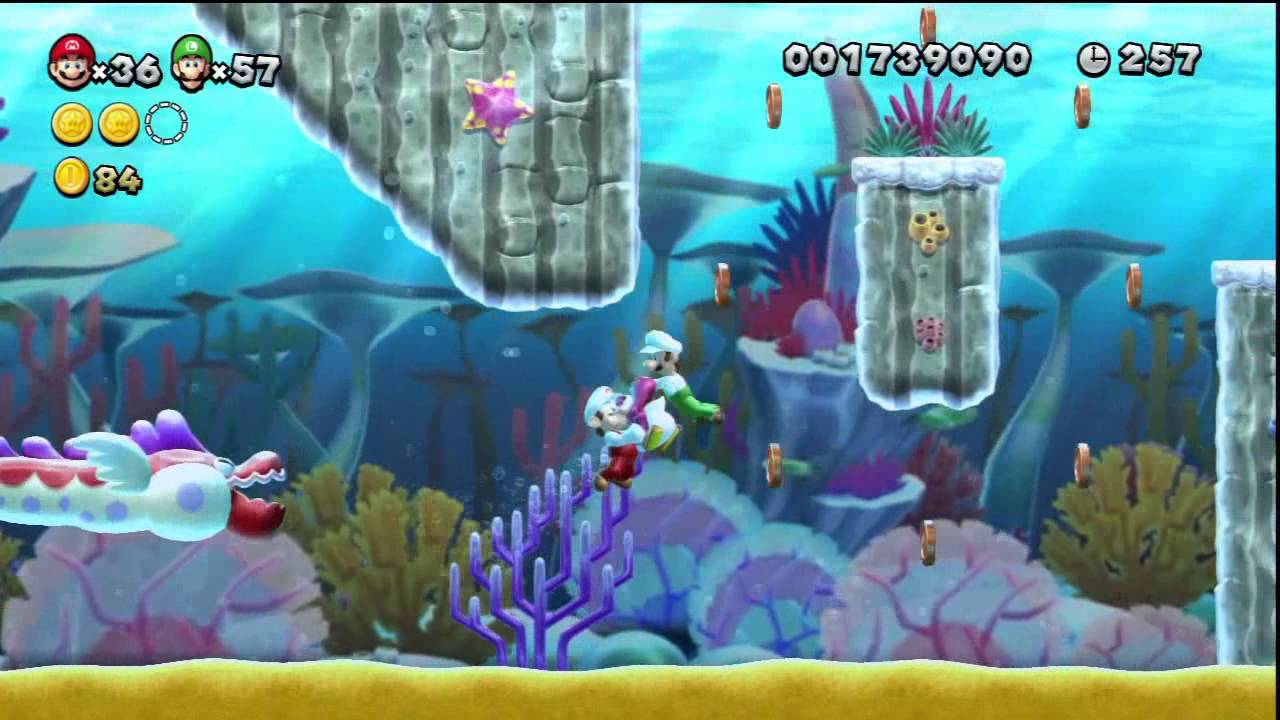New Super Mario Bros. U - Mer Mentalo - 3-5 : Repaire de Dranguille