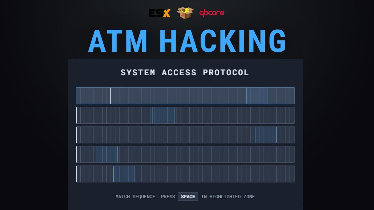 [PAID] [QBCORE, ESX, QBOX] Fivem ATM Hacking Script Showcase