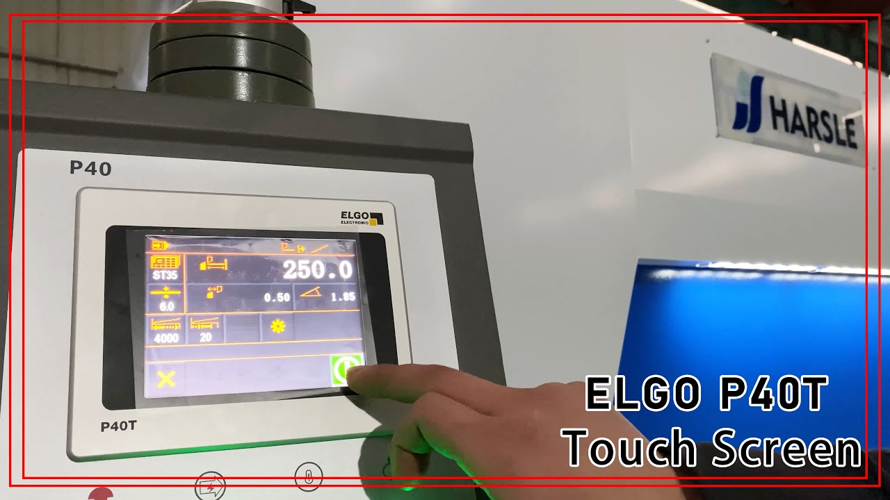 ELGO P40T Touch Screen controller for CNC Guillotine Shearing Machine.