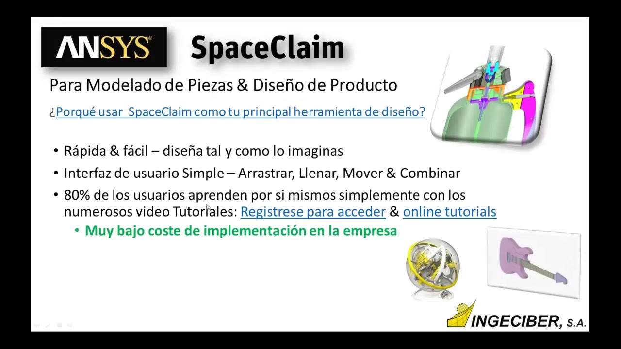 Webinar Spaceclaim Discovery  Software de diseño de ANSYS - Ingeciber