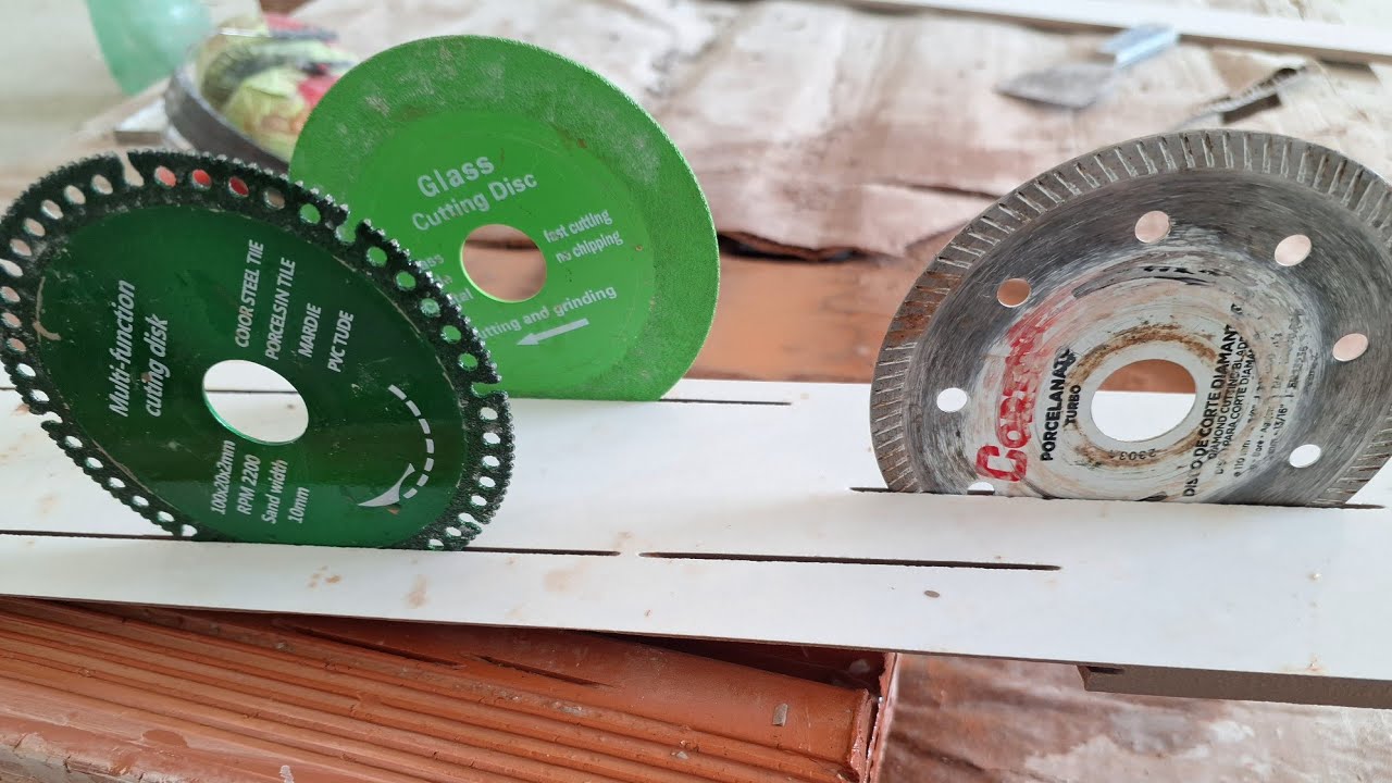 Disco de  corta vidro eu testei no porcelanato Olha como ficou o corte (link na descrição)