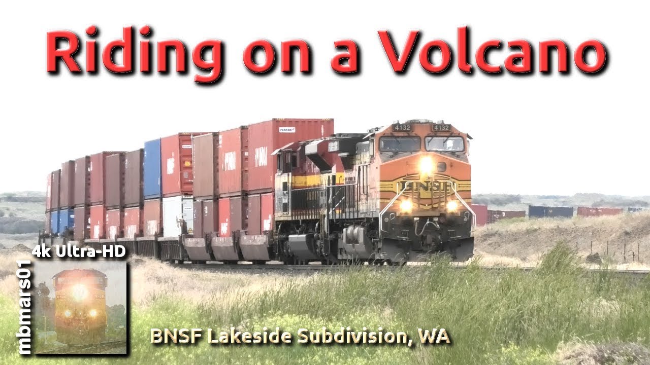 [68][4k] BNSF Trains Riding on a Volcano, Lakeside Sub, WA 06/21/2018 ©mbmars01