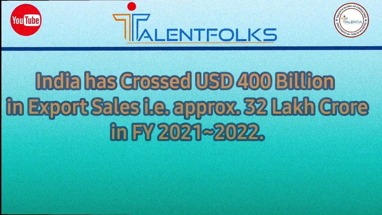 Why English Speaking is important INDIA Export USD 400 Billion Global Market TALENTFOLKS