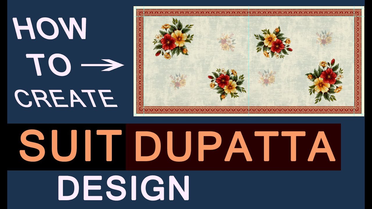 how to create A Dupatta digital design in photoshop