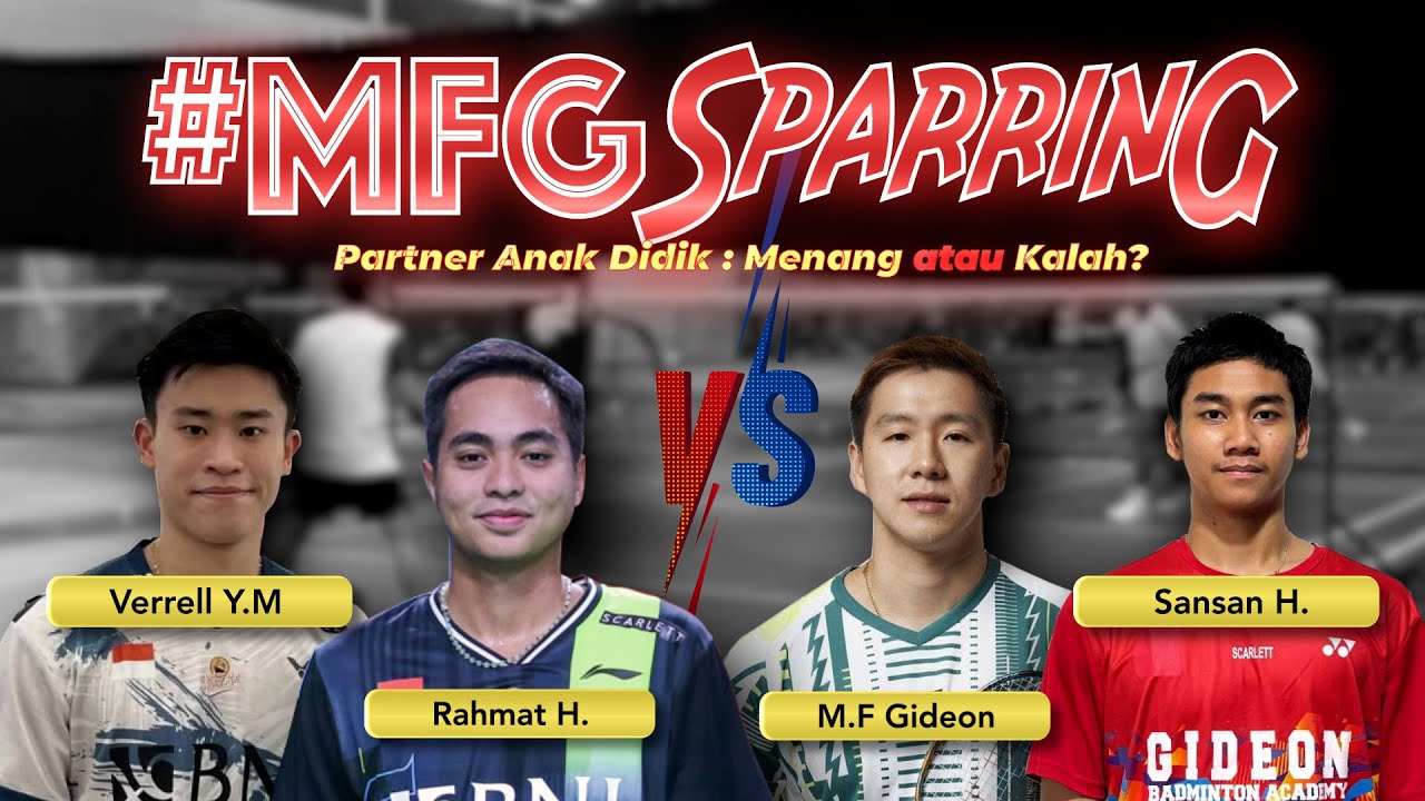 MARCUS GIDEON & MURID GBA MAGANG PELATNAS VS RAHMAT/VERRELL DI PBSI CIPAYUNG