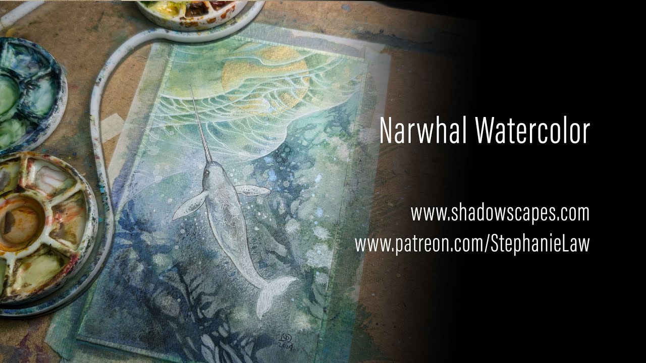 Narwhal Watercolor