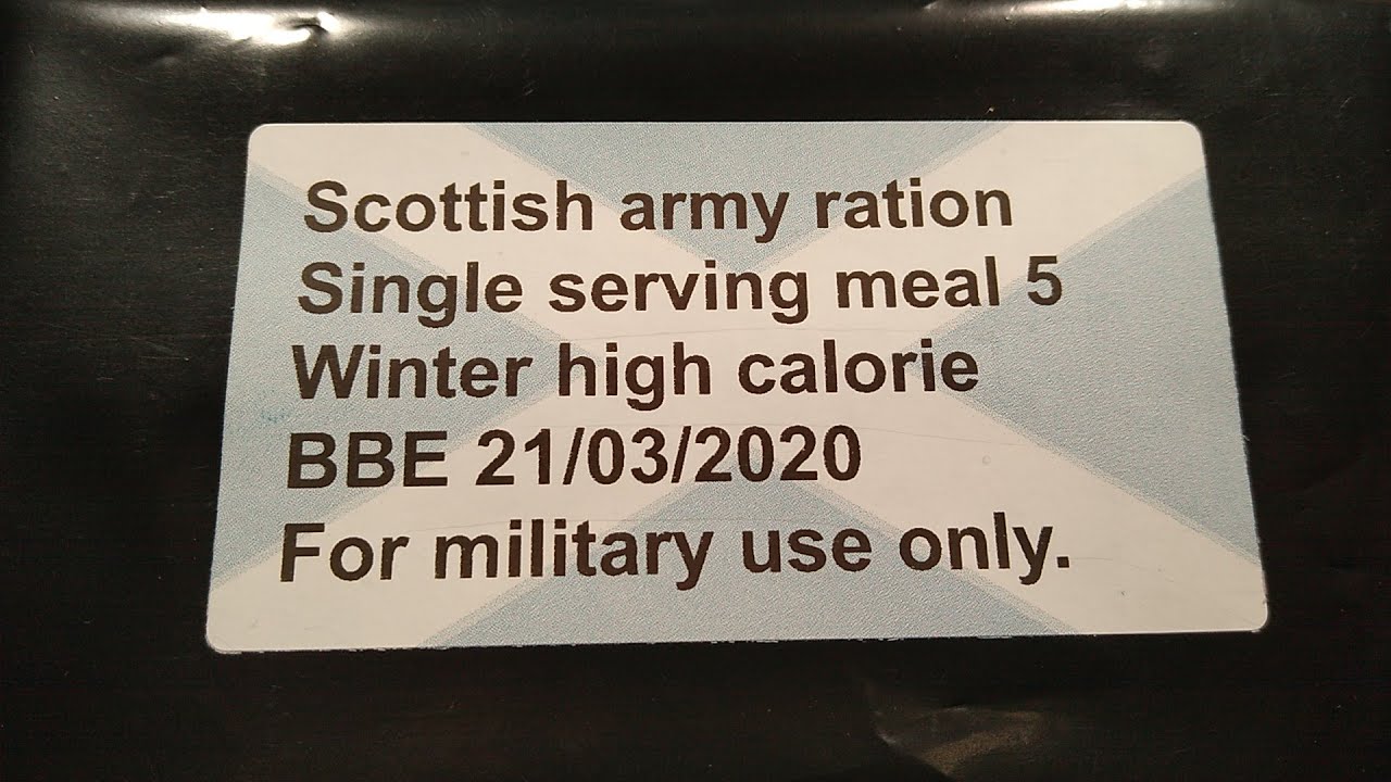 Scottish army ration (MRE) with radioactive heater.