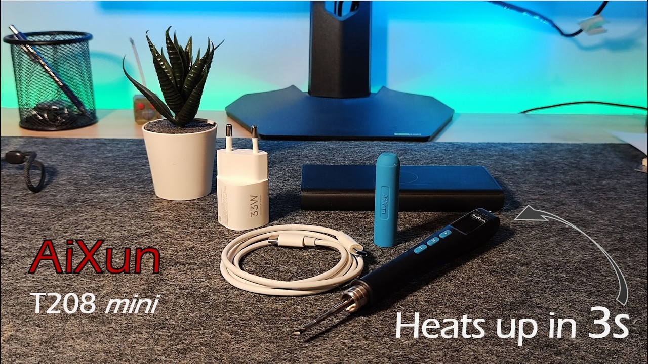 AiXun T208 mini Soldering Iron Unboxing and Test