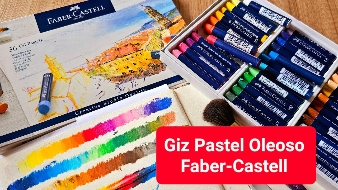 Testando Giz Pastel Oleoso da Faber-Castell