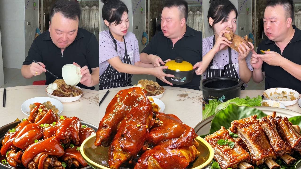 My stingy husband's habit of eating alone comes back again. Let him watch me eat roast chicken