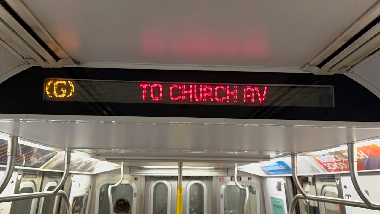 IND Crosstown Line: R160B Alstom (G) Train [Court Square to Church Av #4]