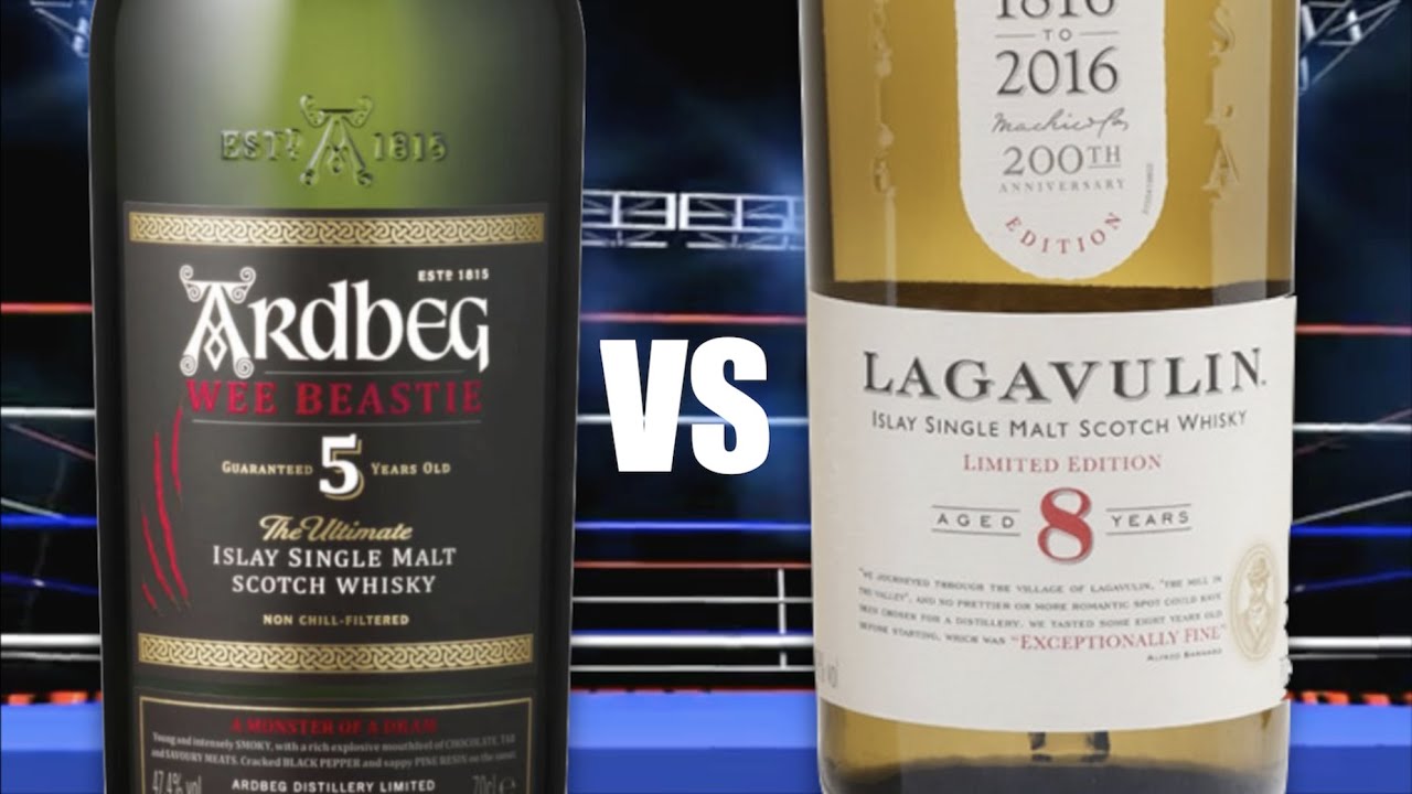 Ardbeg 5 Wee Beastie VS  Lagavulin 8 Islay Single Malt Scotch Whisky (Round 1)
