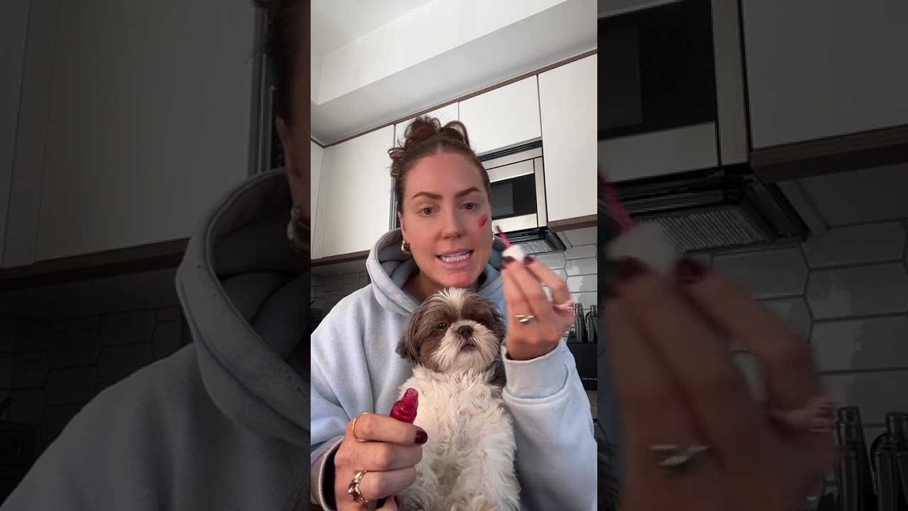 GRWM & MOMMY🐶🩷 #shihtzu #dogsoftiktok #dogtok #grwm # 1