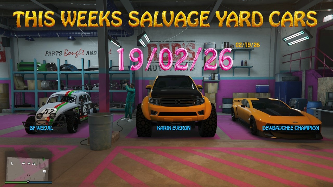 GTA V This Weeks Salvage Yard Cars 19/02/26 ❗ NEW❗None Claimable