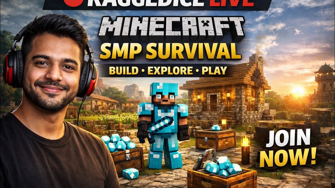 Minecraft SMP Live 🔴 | Join My World & Play With Me | Survival Multiplayer Hindi
