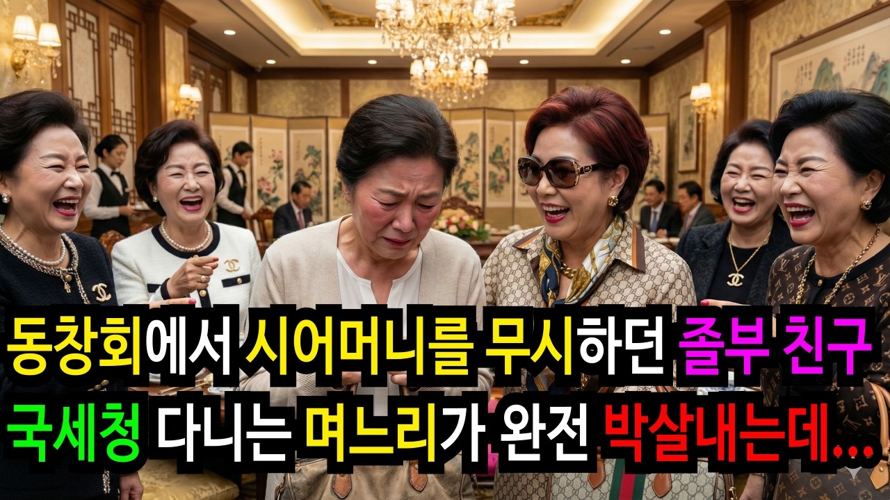 거지라고 동창회서 무시당하던 시어머니... 조용하던 며느리가 국세청 조사팀장인 거 알자마자 벌어진 일│시니어사연│국세청│세무조사│참교육