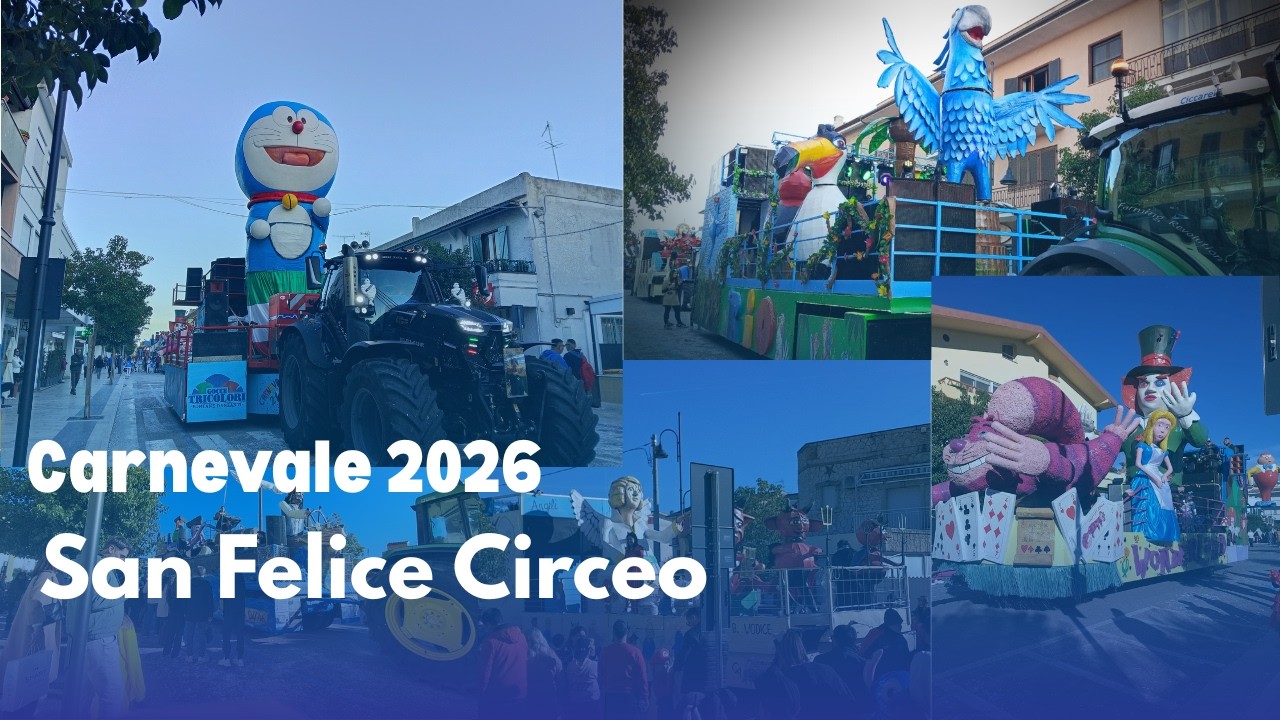 Carnevale 2026, a San Felice Circeo la sfilata dei carri.