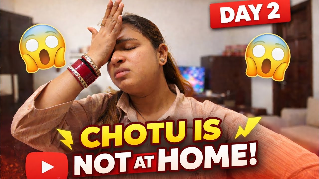 Day 2 without chotu 🥺 | Aata Kharab + Ghar Ka Kaam