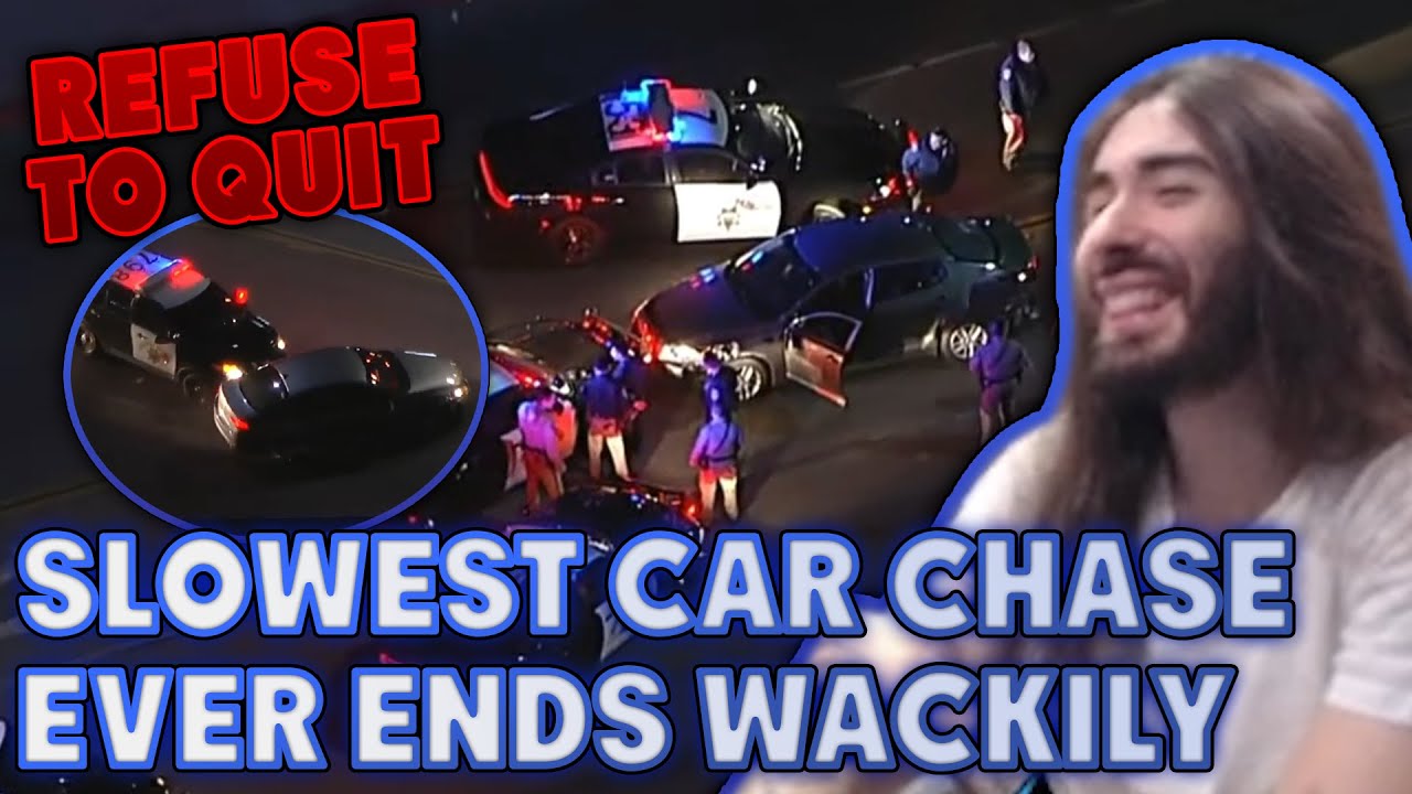 World's Slowest Car Chase Ends In Spectacular Fashion | MoistCr1tikal