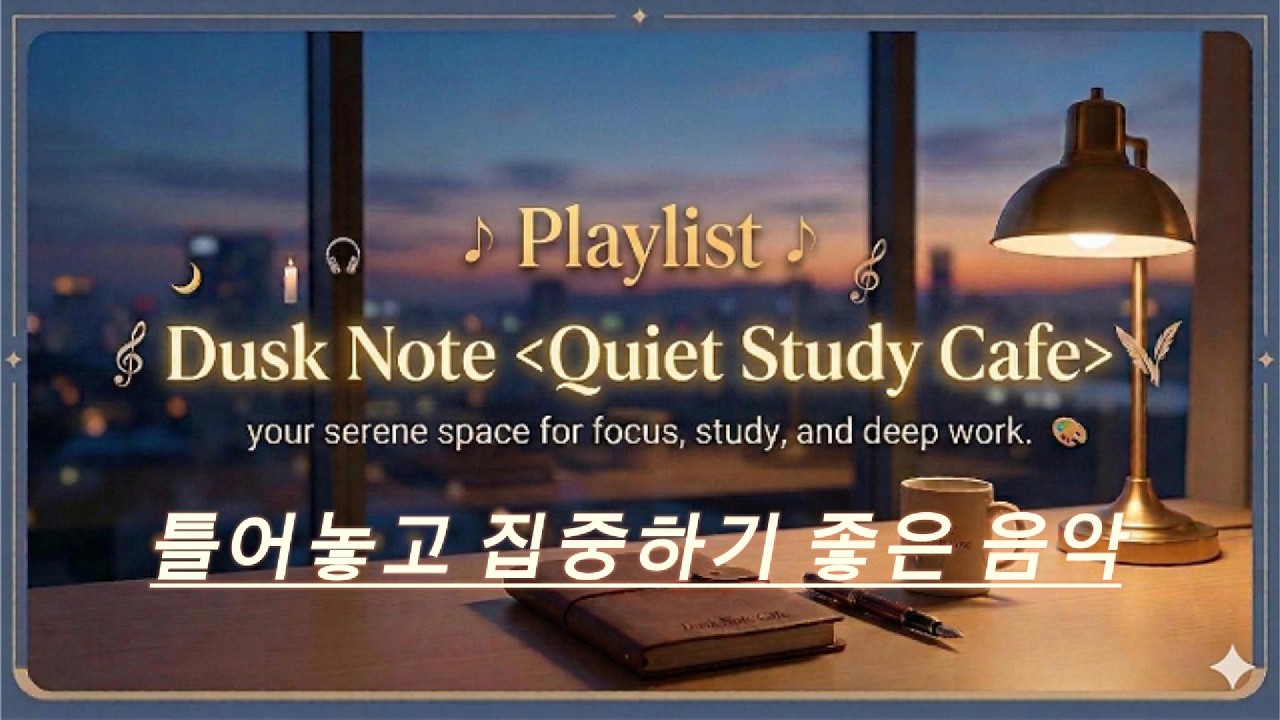 [Dusk Note] Bright Piano Study Music ☕ Quiet Study Cafe for Deep Focus & Productivity