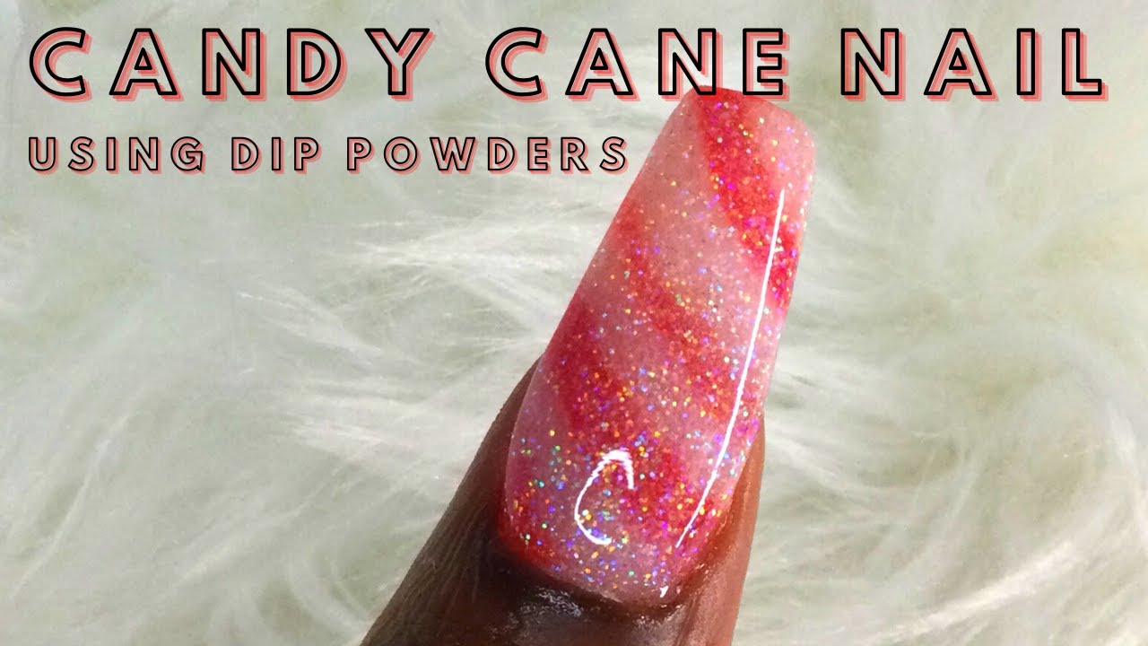 How To Create Easy Candy Cane Nail Using Dip Powders | Color Blocking with Dip Powders