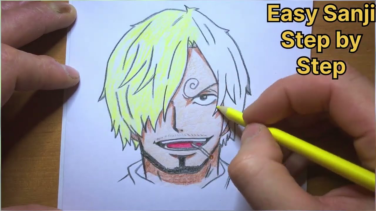 Easy drawing Sanji / Step by step / lesson for beginers