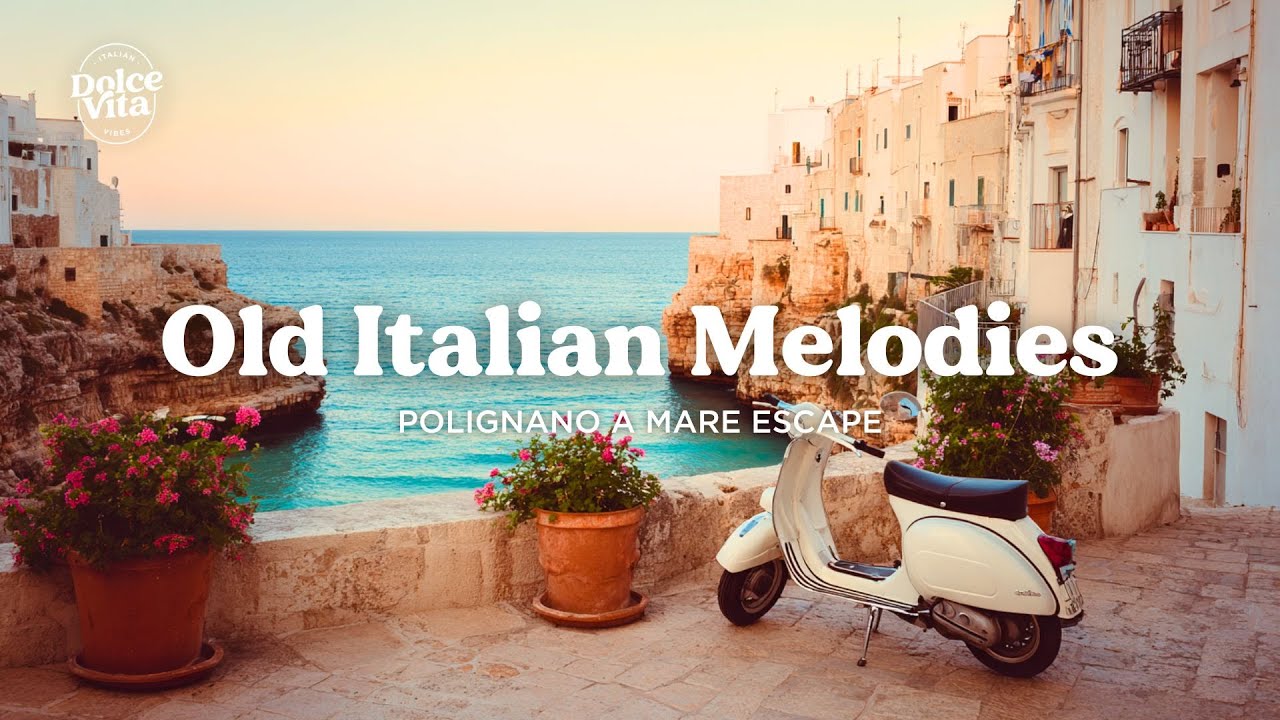 Traditional Italian Instrumental Music 🛵 Vespa Ride in Polignano a Mare