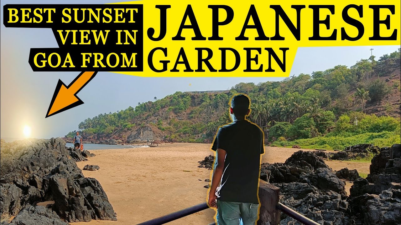 GOA | Best sunset view point in goa from Japanese garden | Arabian sea view | hidden beaches in goa