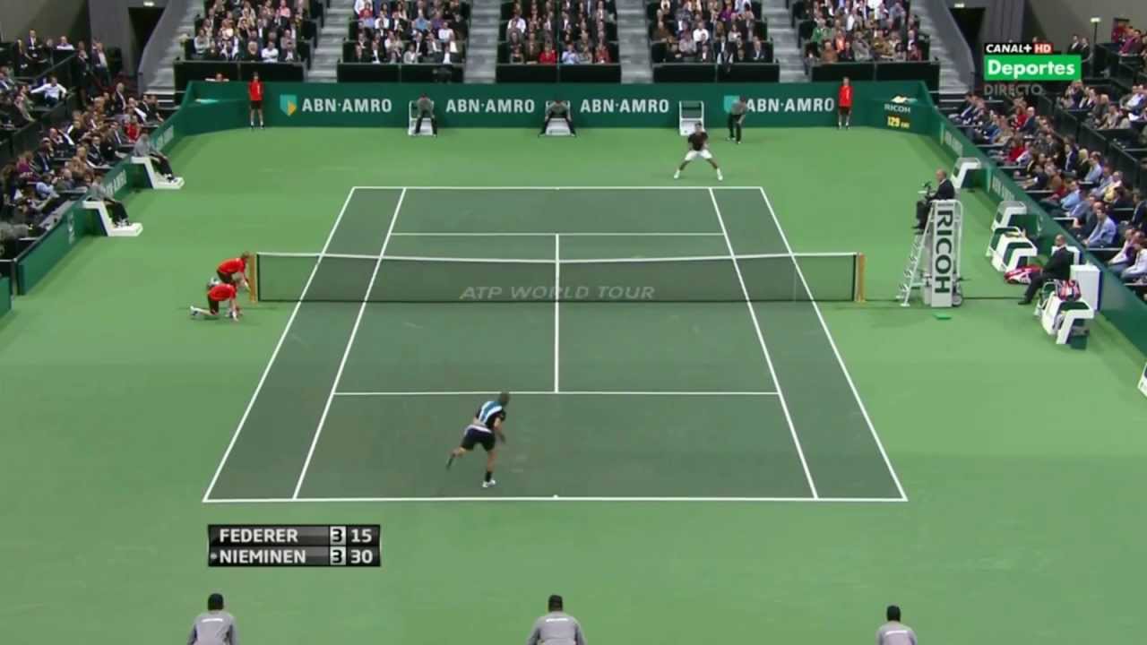 Rotterdam 2012 Kwart Finale - Roger Federer vs Jarkko Nieminen