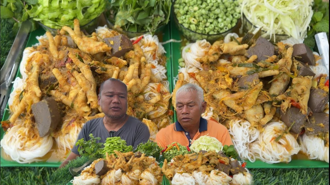 ขนมจีนน้ํายาตรีนนนนนไก่ คนละโลกับพี่อ้ายน้ำยานัวๆ | อิแอบแซบ
