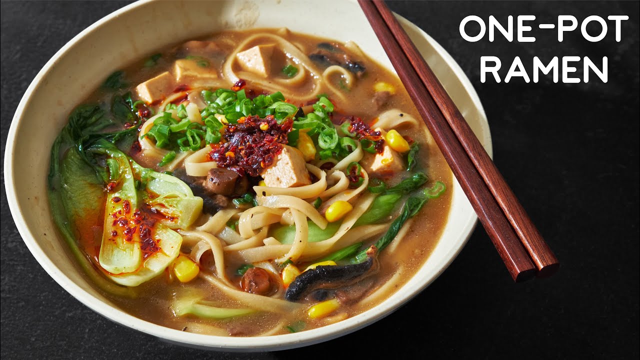 One-Pot Rice Noodle Ramen Recipe: Easiest Ramen You'll EVER Make