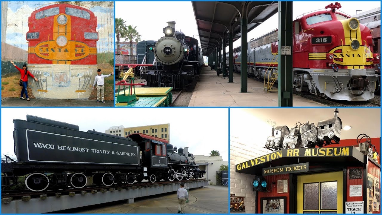 Tour of Train Engines at Galveston Railroad Museum (4K)