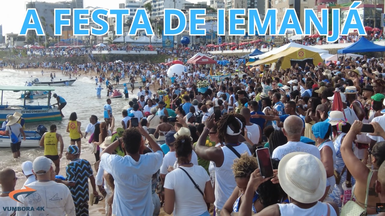 Festa de Iemanjá em Salvador 2026 🌊💙 Cortejo, Fé e Cultura Afro-Baiana | VUMBORA 4K